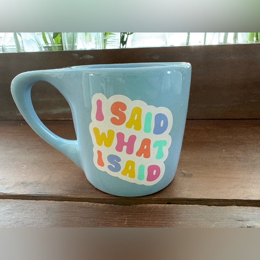 Like new light blue Element coffee mug “I said what I said”